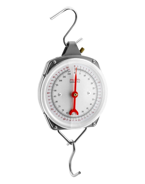 QWORK Heavy Duty Precision Hanging Scale, 110lbs / 50kg Capacity, Dual Unit