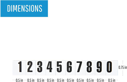 MasterVision Interchangeable Magnetic Board Accessories, Numbers, Black, 0.75"h
