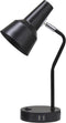 Simple Designs LD1072-BLK 15.2" Sleek Essentials Metal Cone Shade Desk Lamp with