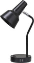 Simple Designs LD1072-BLK 15.2" Sleek Essentials Metal Cone Shade Desk Lamp with