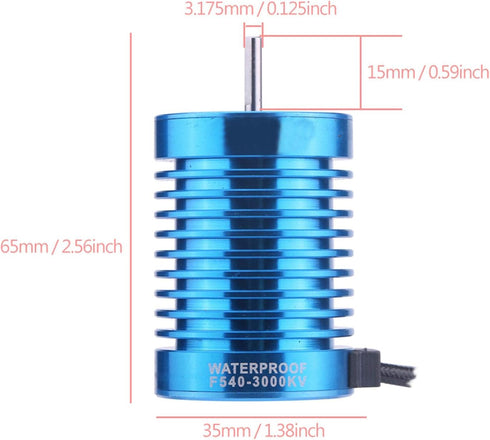 F540 V2 3000KV 1/10 1/12 Pilipane Surpass Sensorless Brushless Motor High Performance RC Car Motor Powerful Truck