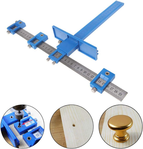 Joywayus Drill Punch Locator, Cabinet Hardware Jig Template for Woodworking, Accurate Drilling Tool