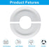 Zorfeter 10"OD 4"ID, Split Molded Ceiling Medallion x White Ceiling Fan Cover Plate Light Fixtures Trim