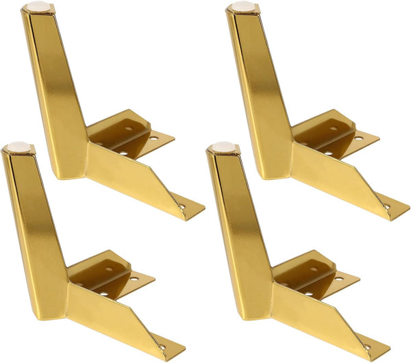 DIYEAH 4 Pcs Metal Sofa Legs Furniture Feet Titanium Color 12cm Support Cabinet