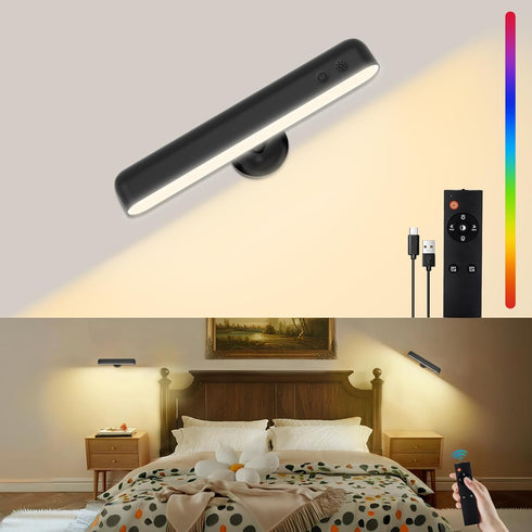 Battery Operated Wall Sconce, 7500mAh Rechargeable LED Wall Light for Bedroom with