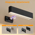 Set 2 3 360 MOITA Battery Operated Wall Sconce of Wireless Wall Lamp with Remote Control & Touch Control Rechargeable