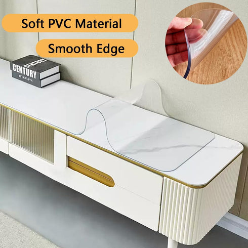 Generic 12 20 inch, 2mm Counter Clear PVC Table Cover Protector x Thick Plastic Tablecloth Rectangle, Waterproof Desk