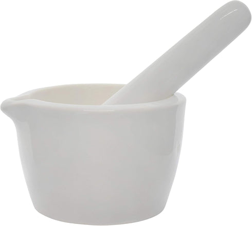 EISCO Porcelain Mortar & Pestle Set, 1.7oz (50ml) - Heavy Duty Unglazed Grinding Surface for Kitchen or Laboratory