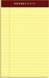 TOPS Docket Gold Writing Pads, Jr. Legal Rule, 5" x 8", Canary Paper, 50 Sheets, 12 Pack (63900)
