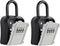 Portable Key Lock Box, Key Holder Safe Security Lock Box for Indoor, Outdoor, Garage, Garden, Store (Grey, 2)