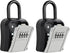 Portable Key Lock Box, Key Holder Safe Security Lock Box for Indoor, Outdoor, Garage, Garden, Store (Grey, 2)