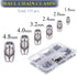 KINGOU 155pcs Stainless Steel Ball Chain Connector Clasps Fits for 1.6/2.0/2.4/3.2/4.0/4.8mm Beaded Ball Chain