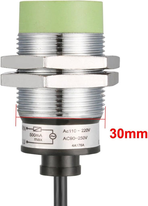 uxcell 1-15mm Inductive Proximity Sensor Switch Detector NO AC 110-220V 500mA 2-Wire PR30-15AO