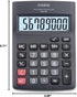 Casio MW-8V-BK-W Electronic Desktop Calculator, 8-Digit Extra Big Display