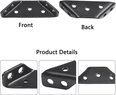12pcs Corner Brackets with Screws, Wood Furniture Connectors Stabilizers, Stainless Steel Floating Shelf Hardware