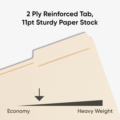 Smead Fastener File Folders, 25 Count, Manila, Reinforced 1/3-Cut Tabs, Letter Size for Organization