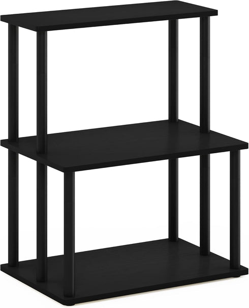 Furinno Turn-N-Tube 3-Tier Printer Stand, Toolless Multipurpose Display Storage Shelf, Americano/Black