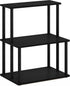 Furinno Turn-N-Tube 3-Tier Printer Stand, Toolless Multipurpose Display Storage Shelf, Americano/Black
