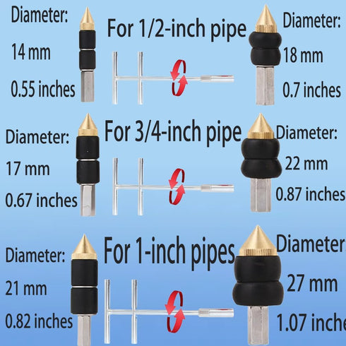 Pipe Water Stopper Kit, Hot-Melt Needles for Fast Water Line Pipe Repairs, Stainless Steel Plumbing Tool