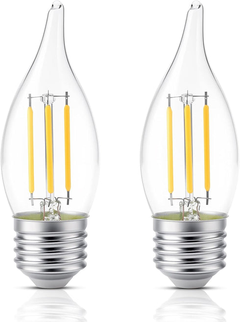 KINUR E26 C35 2700K Candelabra led Light Bulbs Decorative Candle Light Bulb