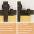 2PCS Adjustable Barn Door Stopper - Fit for 1.57inch/40mm Flat Track, Sliding Barn Door Hardware Accessories