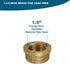 Everflow Supplies BRCA0112-NL 1-1/2-Inch No Lead Brass Cap