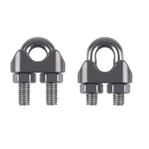 10PCS 1/4 Inch M6 Stainless Steel Wire Rope Cable Clip Clamp