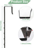 Adjustable Over-The-Door Mirror Hanger Set with Protective Lining, 2 Pcs Mirror Hooks (Mirror Not Included) (Black)