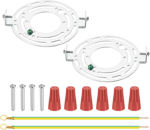PATIKIL 115mm (4.53") Universal Light Fixture Mounting Bracket Kit, 2 Set Light