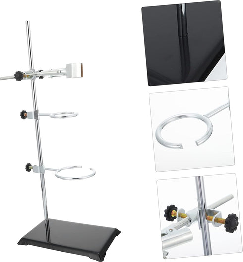 Lab Equipment Kit - Iron Base Retort Stand with Flask Clamp
