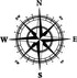 BooDecal 20 inches 20 inches Navigation Compass Ocean Wall Decals Stickers Decorations for Living Room Bedroom x