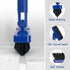 CELOX Stiff Bristle Long Handle Tile Scrubbing Brush (Blue) for Deep Cleaning