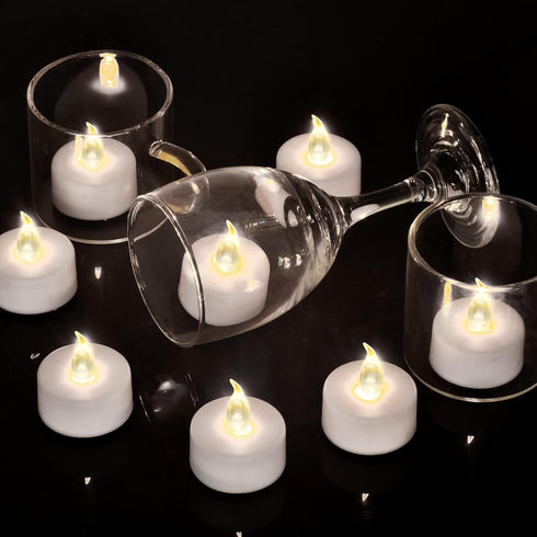 Lights:150 Pack 200+ Battery Operated LED Tea Flameless LED Bright Flickering Candles Long Lasting Hours Electric