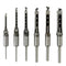 6pcs Square Hole Mortise Chisel Drill Bit Tools, 5/8" 9/16" 1/2" 3/8" 5/16" 1/4" for Precise Woodworking Applications