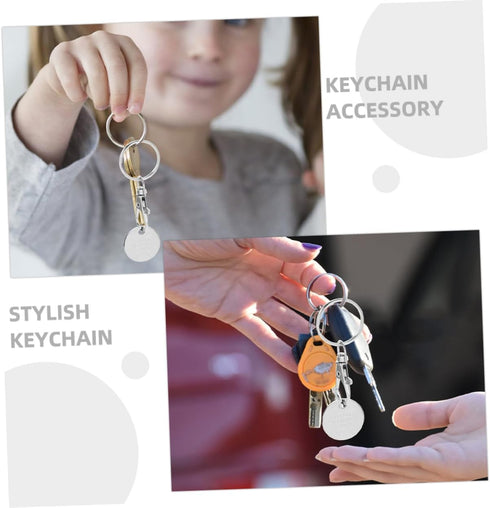1piece TEHAUX Trolley Token Keychain Shopping Cart Remover Key for Supermarket Use Convenient Portable Pendant