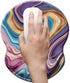 Boutilon Ergonomic Wrist Rest Support, Gaming Mouse Pad with Lycra Cloth, 8.7 x 7.5 inches, Marble Design