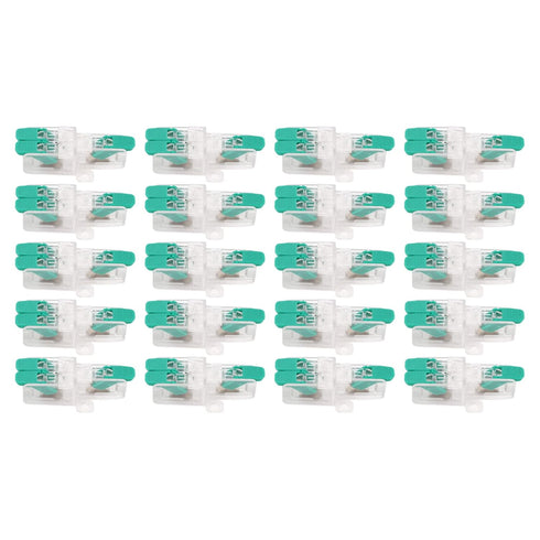 20PCS Wire Splice Connector Lever Wire Connectors Nuts 1 in 2 out Compact Wire Conductor Connector 41A 450V Electrical Connectors for 10-20AWG Wires for Electrical Control