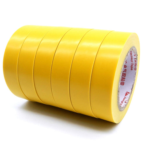Maveek Electrical Insulation Tape, PVC Vinyl Tapes with Rubber Based Adhesive, Heat Resistant, Waterproof (6 Rolls,