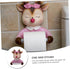 1pc Hemobllo Cute Cartoon Bathroom Toilet Paper Holder Wall-Mounted Storage Rack for Home Office and Hotel Fits Roll