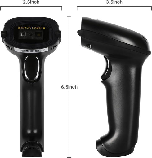 WoneNice 2D QR/PDF417/Data USB Barcode Scanner Handheld Wired Matrix Reader for POS, Retail, Warehouse & Mobile Payment