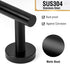 HITSLAM Matte Black 19.8 Inch Towel Bar for Bathroom, Wall Mounted Stainless Steel Rack