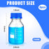 Irenare 8 Pieces Media Storage Bottles, Borosilicate Glass with Blue GL45 Screw Cap for Lab Liquids, 250 ml