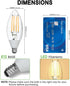 Bulbs 5W 40W, B11 Bulb, 3000K Bulbs E12 6 Pack Dusk to Dawn Light Outdoor: Equivalent Candelabra Light Warm White