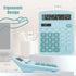 Desktop Calculator, Light Blue, Big Buttons, 12-Digits Large LCD Display for Office