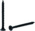 #7 x 2" Wood Screw - 100PCS Black Phosphate Coated Stainless Flat Truss Head Fast Self Tapping Screws