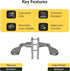 Set 5/8" 1-3/8", 2-1/2" 1-3/4" 3-1/2" Brixwell Lever Latch with Night Lock Aluminum Construction for Door Thickness