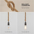 E26 Industrial Hemp Rope Chandelier;Single Head Farmhouse Pendant Lights Base Ceiling Lamp;Retro Pendant Lamp Cord- DIY