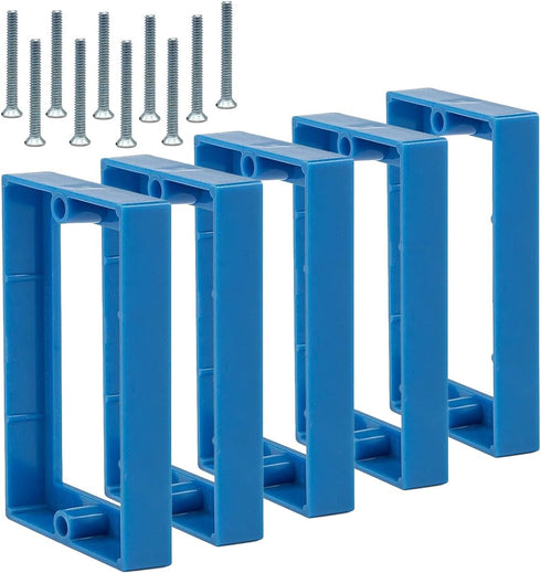 5-Pack 1/2" Single Gang Receptacle Outlet Box Extenders, UL Listed, Electrical Outlet Extender with Screws, Made in
