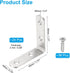 24 45mm 45mm (1.8"x1.8") 90 PATIKIL Pcs Metal L-Shape Brackets, x Degree l Bracket Corner Braces Stainless Steel Right