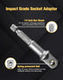 BOEN Impact Grade Socket Adapter Set, 3-PCS Drill Bit Adapter with 1/4", 3/8", 1/2" Sizes for Cordless Drill